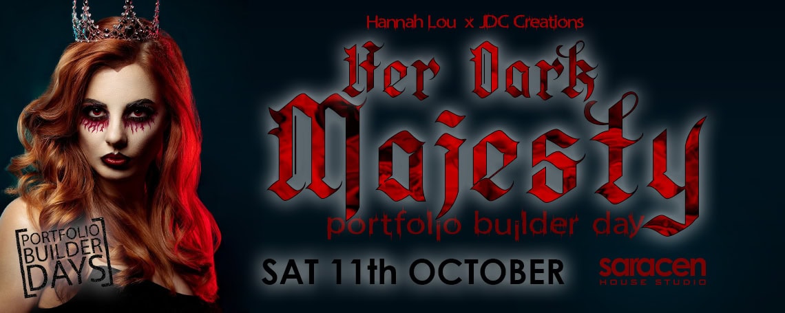 Her Dark Majesty - Halloween Portfolio Builder Day Styled Studio Day Milton Keynes